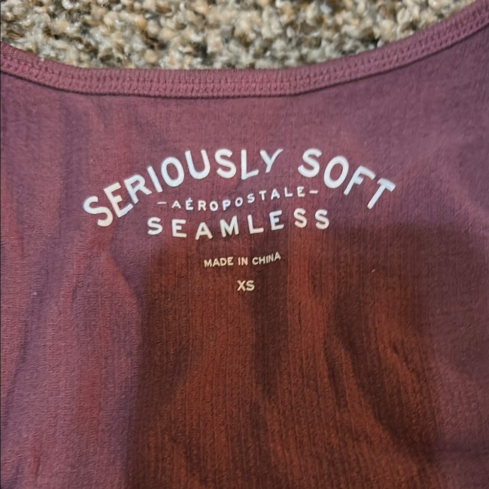 Women's Purple Ribbed Top - Picture 2 of 3